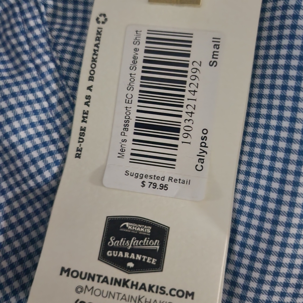 NWT, Mountain Khakis, Men's Passport EC Short Sleeve Button Up​ - Picture 3 of 3